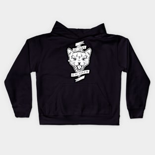 To Live Is To Create - Feline B&W Kids Hoodie